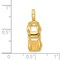 14K Yellow Gold 3D Sports Car Charm Polished Jewelry 20mm x 10mm